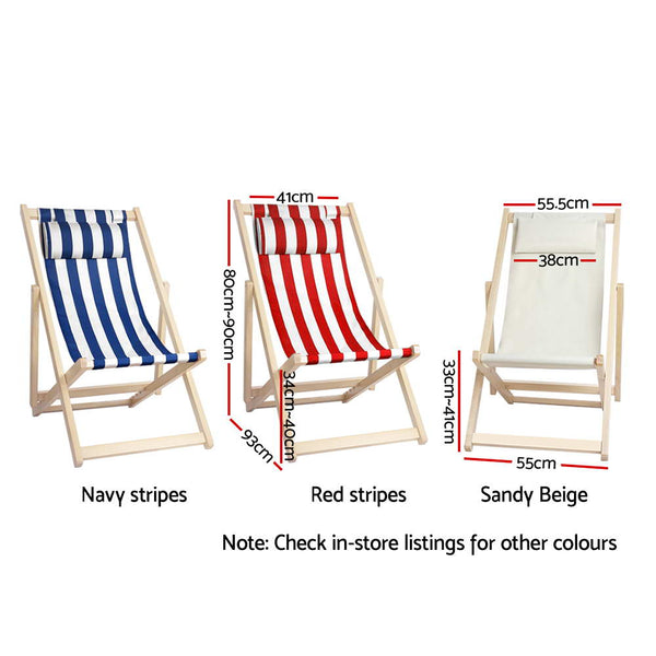Artiss Outdoor Furniture Sun Lounge Chairs Deck Chair Folding Wooden Beach Patio freeshipping - Awezingly