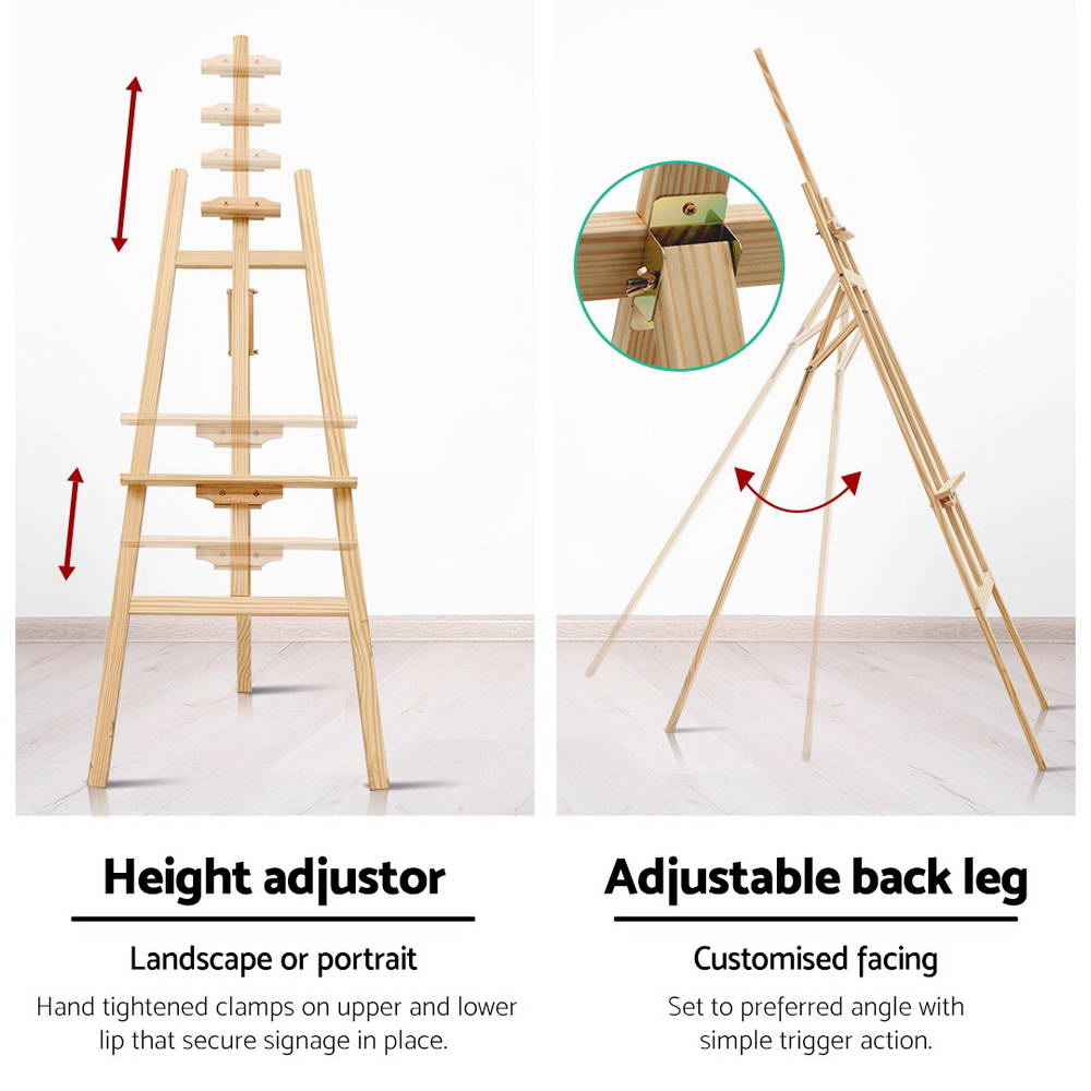Artiss Painting Easel Stand Wedding Wooden Easels Tripod Shop Art Display 175cm Artiss