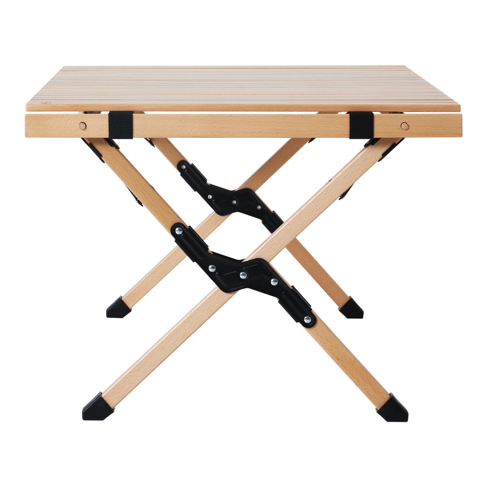 Gardeon Outdoor Furniture Wooden Egg Roll Picnic Table Camping Desk 90CM Gardeon