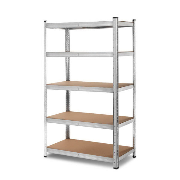Giantz 1.8M Warehouse Racking Rack Shelving Garage Steel Metal Storage Shelves Silver freeshipping - Awezingly