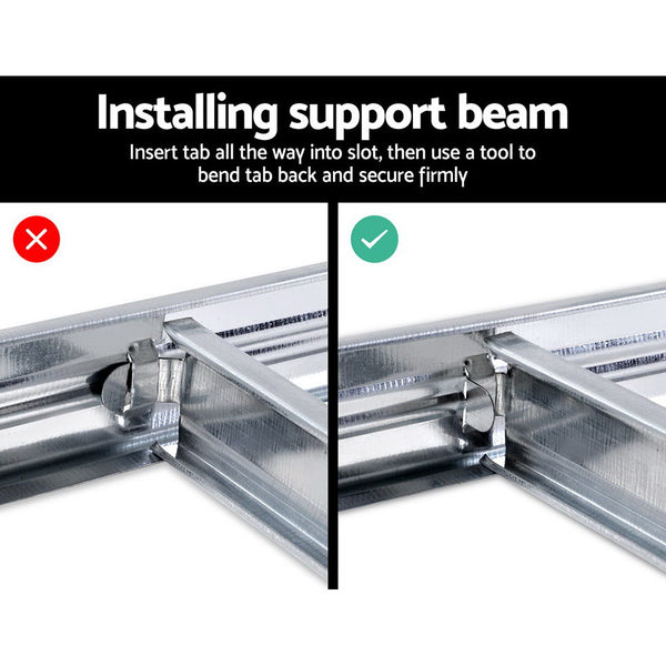 Giantz 1.8M Warehouse Racking Rack Shelving Garage Steel Metal Storage Shelves Silver freeshipping - Awezingly