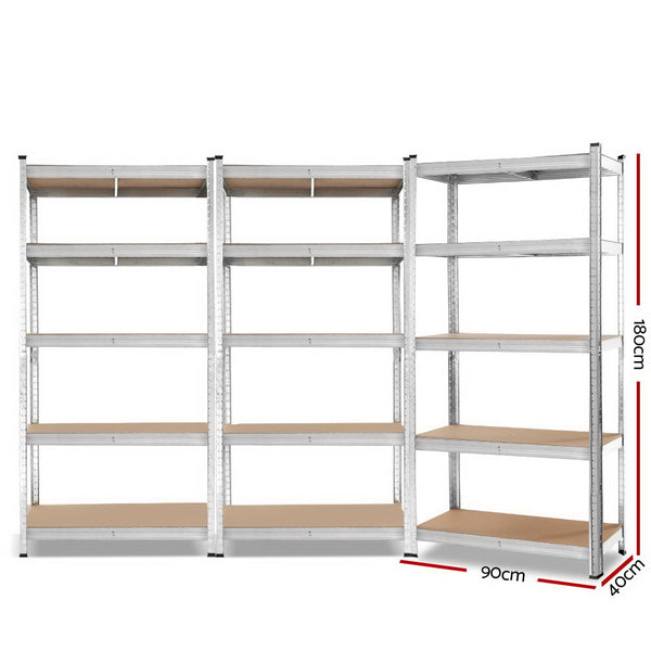 Giants 3x1.8M Warehouse Shelving Rack Racking Garage Metal Storage Shelves freeshipping - Awezingly
