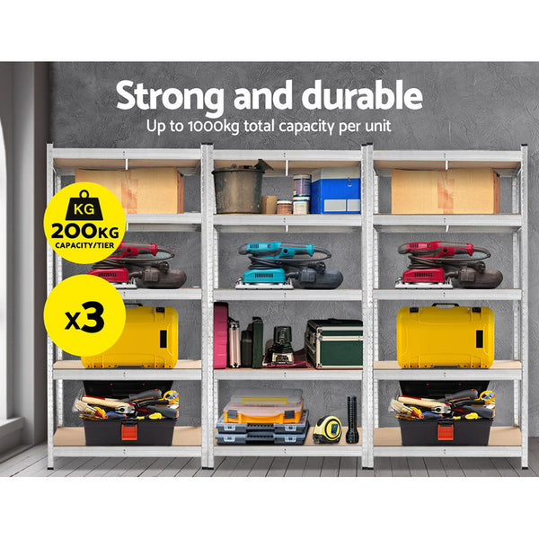 Giants 3x1.8M Warehouse Shelving Rack Racking Garage Metal Storage Shelves freeshipping - Awezingly