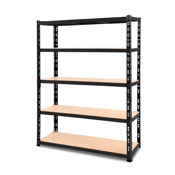 Giantz 1.8M Warehouse Racking Shelving Storage Shelf Garage Shelves Rack Steel Black freeshipping - Awezingly
