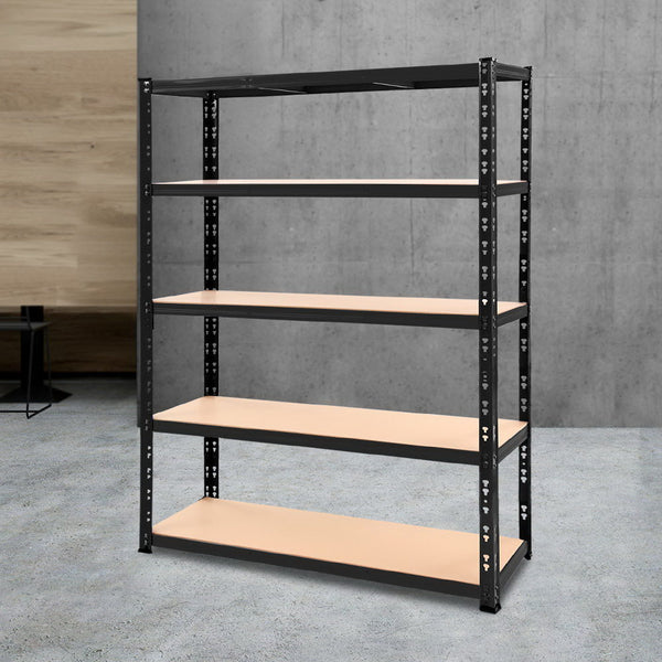 Giantz 1.8M Warehouse Racking Shelving Storage Shelf Garage Shelves Rack Steel Black freeshipping - Awezingly