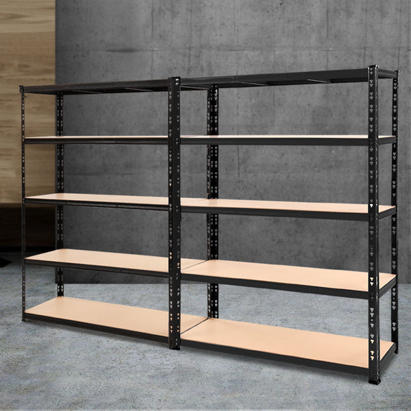 Giantz 2.4MX1.8M Garage Shelving Warehouse Rack Pallet Racking Storage Steel Black Giantz