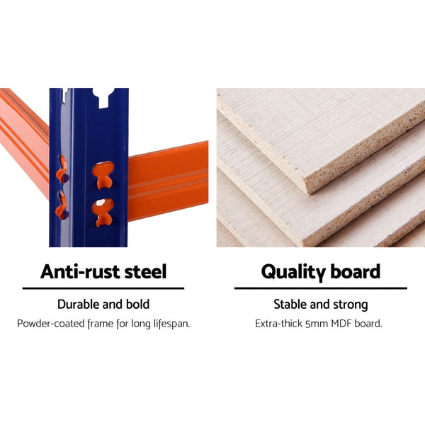 Giantz 2.4MX1.8M Garage Shelving Warehouse Rack Pallet Racking Storage Steel Orange&Blue Giantz