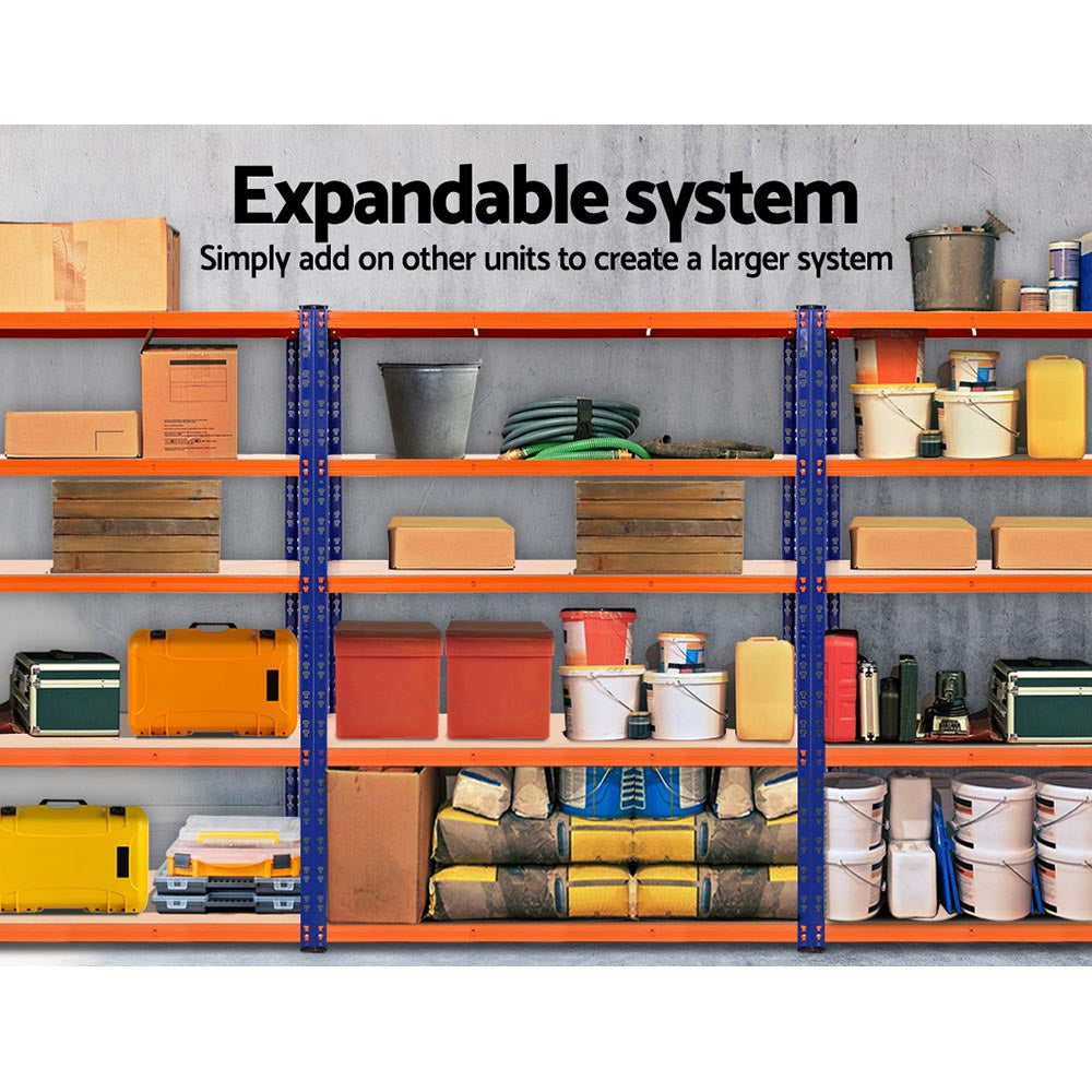 Giantz 2.4MX1.8M Garage Shelving Warehouse Rack Pallet Racking Storage Steel Orange&Blue Giantz
