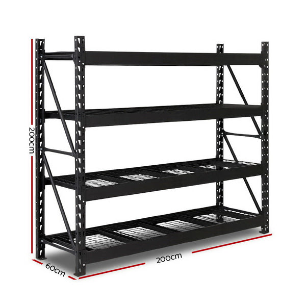 Giantz 2M Warehouse Racking Shelving Heavy Duty Steel Garage Storage Rack freeshipping - Awezingly