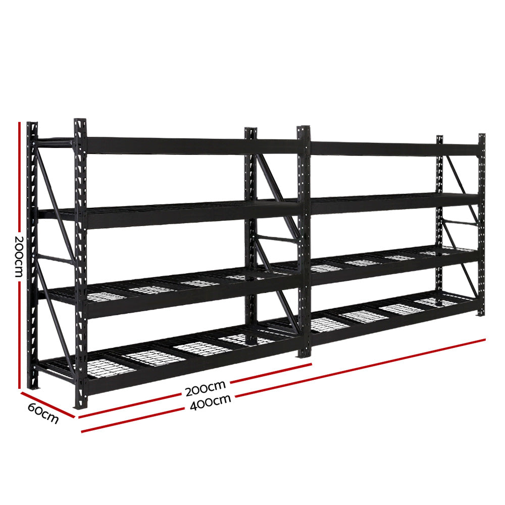 Giantz 4MX2M Garage Shelving Warehouse Rack Pallet Racking Storage Steel Giantz