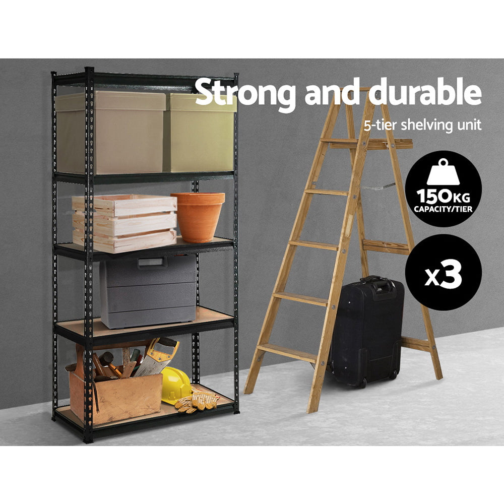 3x0.7M Warehouse Shelving Racking Storage Garage Steel Metal Shelves Rack freeshipping - Awezingly
