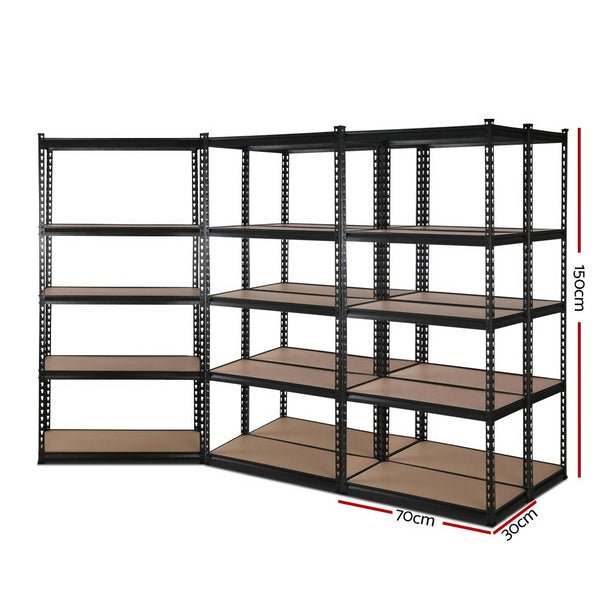 5x1.5M Warehouse Shelving Racking Storage Garage Steel Metal Shelves Rack freeshipping - Awezingly