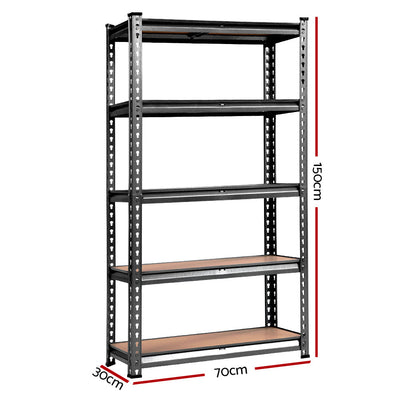 Giantz 5x0.7M Warehouse Racking Shelving Storage Rack Steel Garage Shelf Shelves