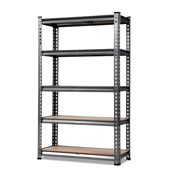 1.8M 5-Shelves Steel Warehouse Shelving Racking Garage Storage Rack Grey freeshipping - Awezingly