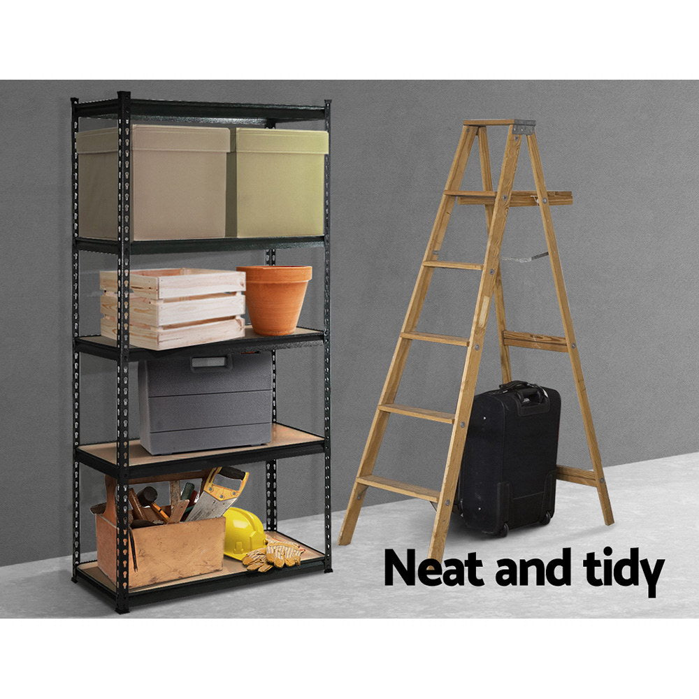 1.8M 5-Shelves Steel Warehouse Shelving Racking Garage Storage Rack Grey freeshipping - Awezingly