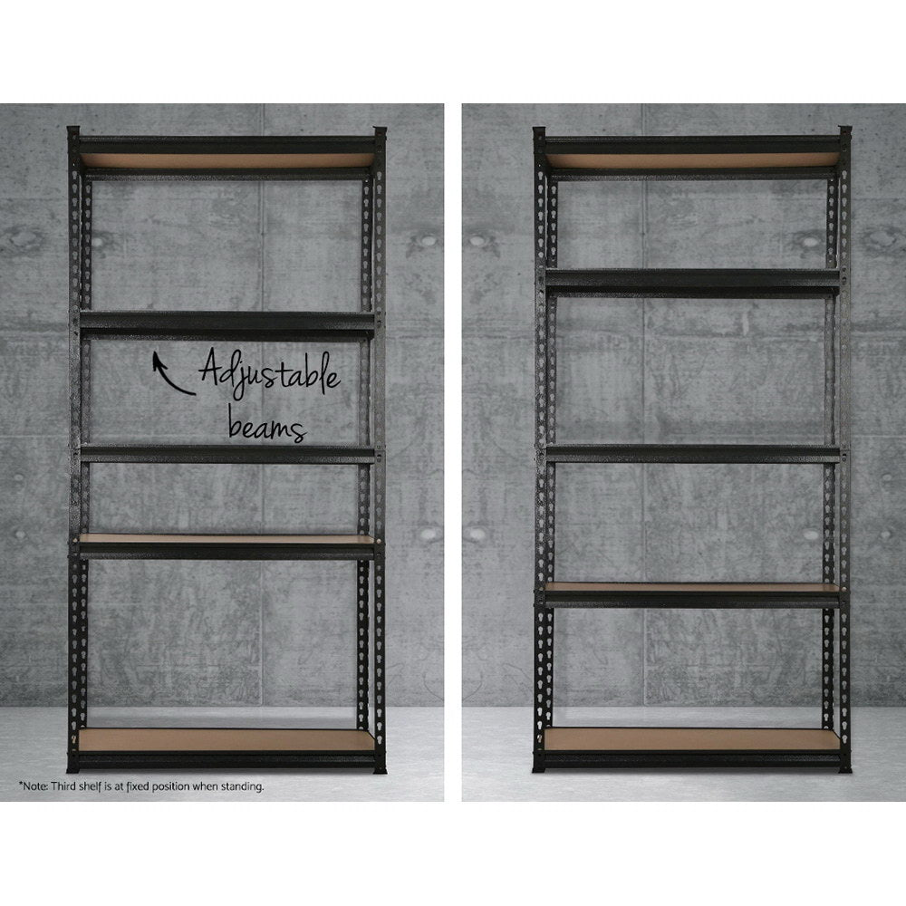 1.8M 5-Shelves Steel Warehouse Shelving Racking Garage Storage Rack Grey freeshipping - Awezingly