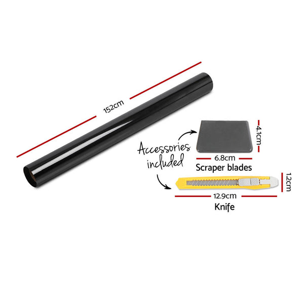 Giantz Home Window Tint Film Black Commercial Auto House Glass 152cm x 30m VLT 15% Giantz