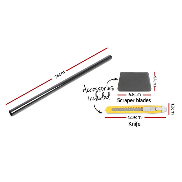 Giantz Window Tint Film Black Commercial Car Auto House Glass 76cm X 7m VLT 5% Giantz
