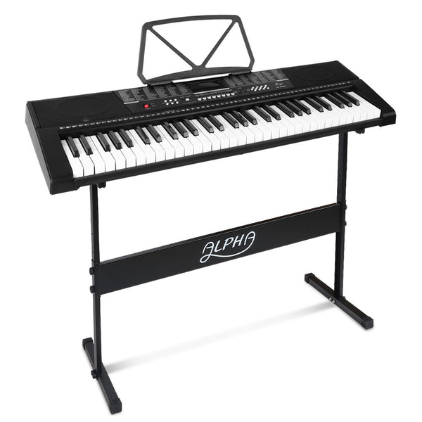 Alpha 61 Keys Electronic Keyboard LED w/Holder Music Stand USB Port freeshipping - Awezingly