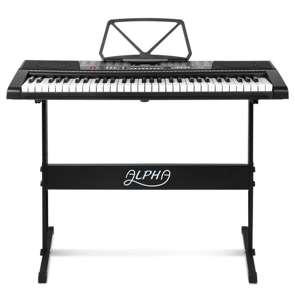 Alpha 61 Keys Electronic Keyboard LED w/Holder Music Stand USB Port freeshipping - Awezingly