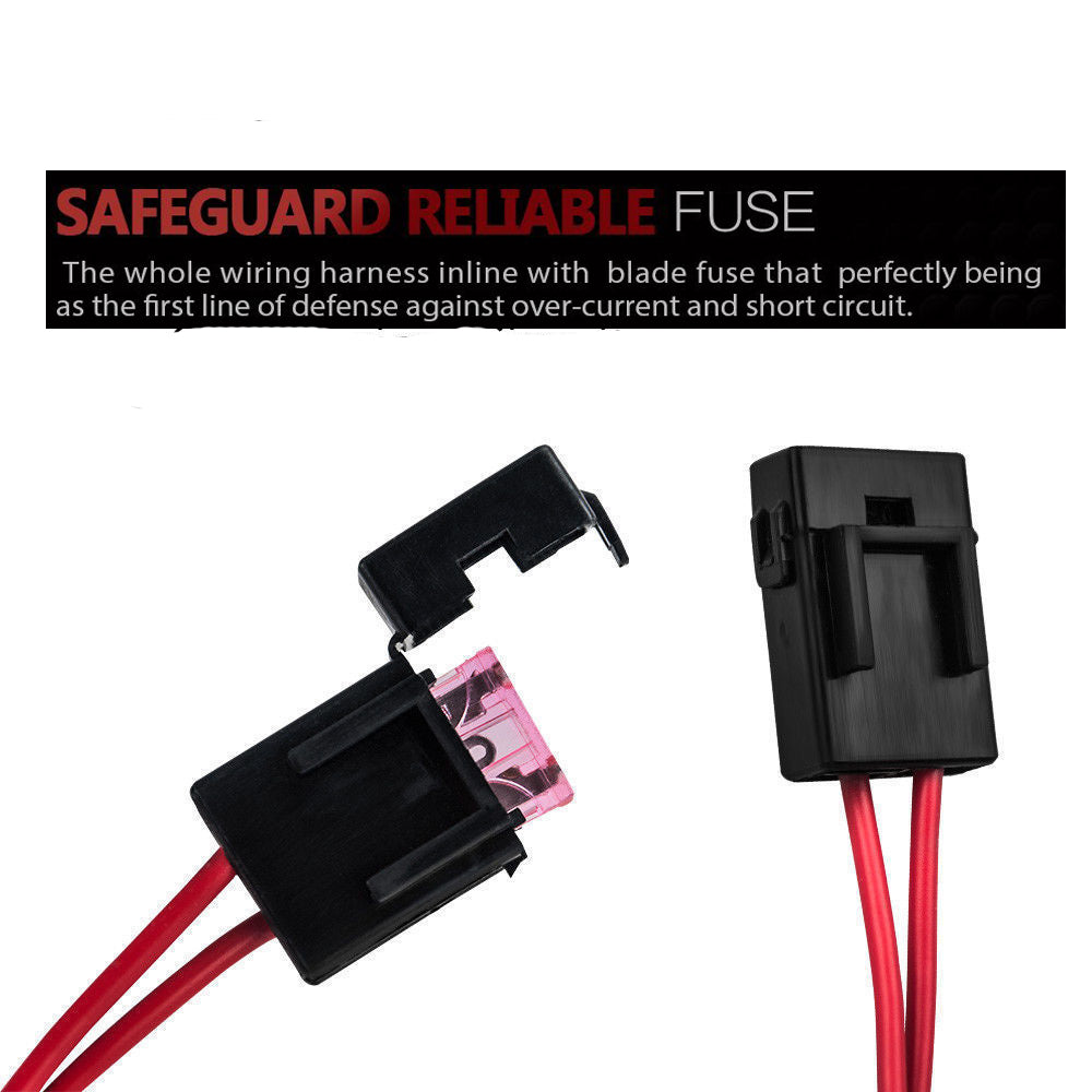 2way LED Universal Driving light Wiring Loom Harness 12V 24V 40A Relay Switch Does not apply