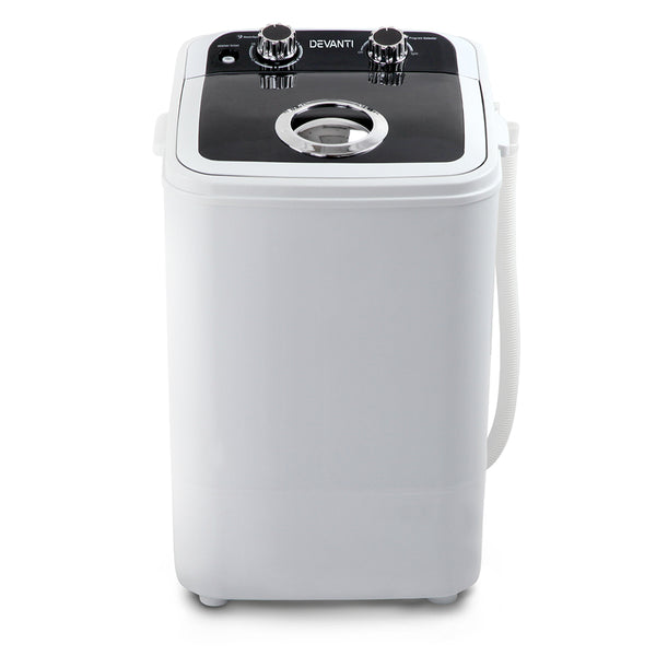 Devanti 4.6KG Mini Portable Washing Machine - Black freeshipping - Awezingly