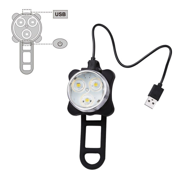 Waterproof Bicycle Bike Lights Front Rear Tail Light Lamp USB Rechargeable IPX4 Does not apply