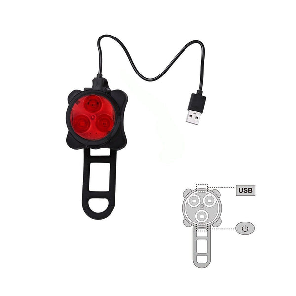 Waterproof Bicycle Bike Lights Front Rear Tail Light Lamp USB Rechargeable IPX4 Does not apply