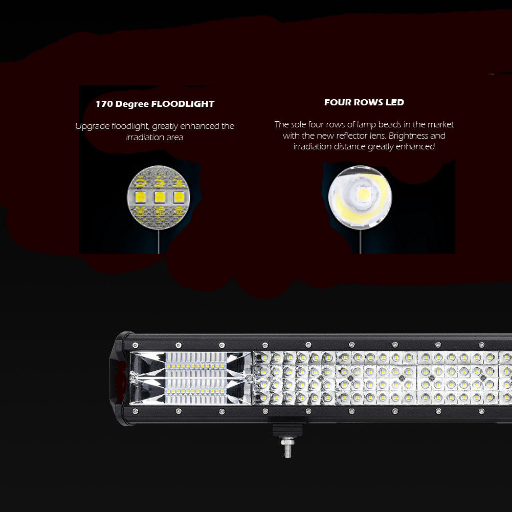 28 inch Philips LED Light Bar Quad Row Combo Beam 4x4 Work Driving Lamp 4wd Does not apply